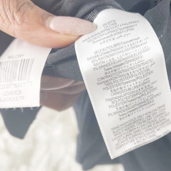 BCBGMaxAzria Malory Women's Cascade Side Drape Dress Black Size XS - Picture 5 of 5